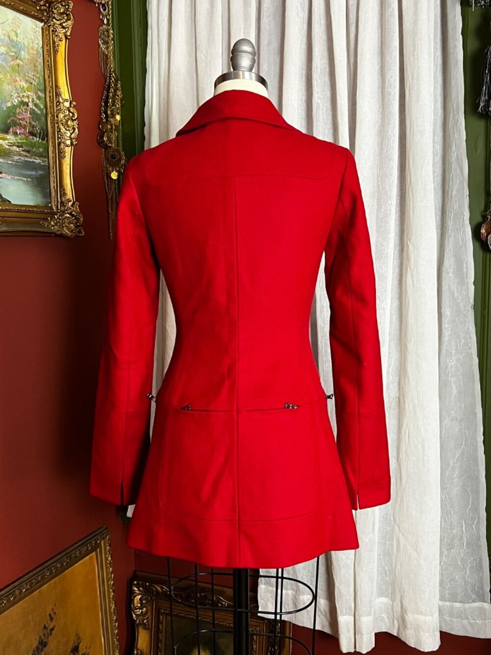 Red Wool Coat - Picture 4 of 12